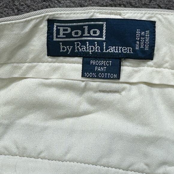 Vintage Polo Ralph Lauren Men's 36 X 27 Prospect Khaki BeigeChinos Pants Tousers - Picture 5 of 10